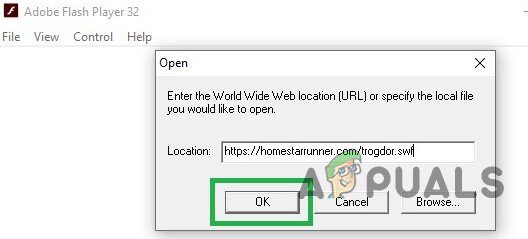 open swf files with adobe flash player