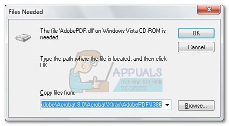 Необходим файл adobepdf dll на windows vista cd rom