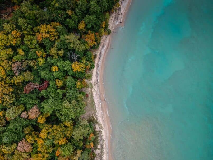 Vista aerea, a partire dal, un, playa