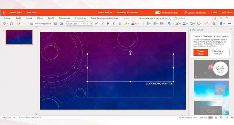 Apri PowerPoint online nell