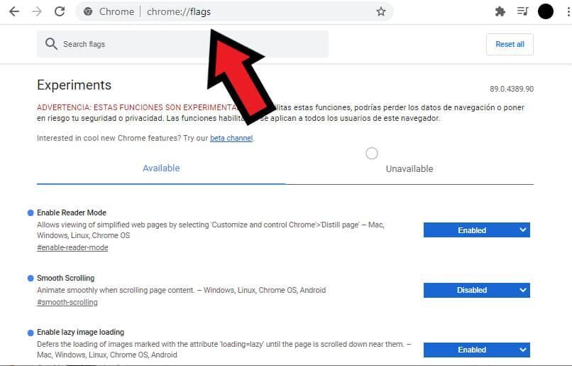 Aktiviere versteckte Seiten Google Chrome