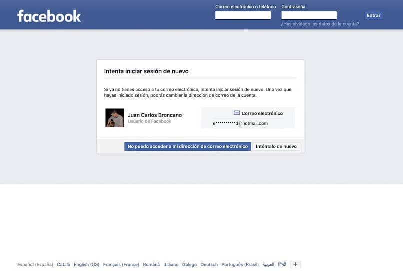 problema di accesso a facebook