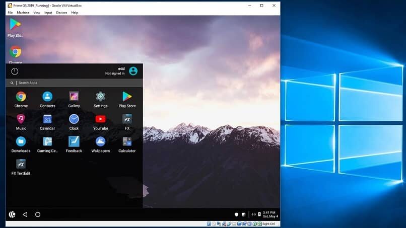 windows virtualbox emular el sistema android