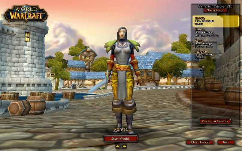 Personalização de seleção de personagens World of Warcraft